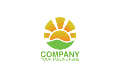 Nature Sun Logo Template