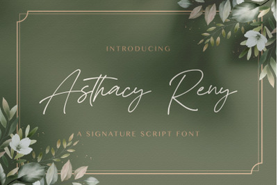 Asthacy Reny - Handwritten Font
