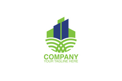 Green Building Logo Template