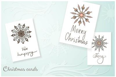 Snowflakes cards.