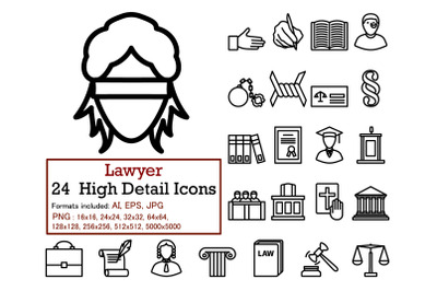 Lawyer Icon Set