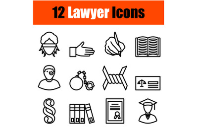 Lawyer Icon Set