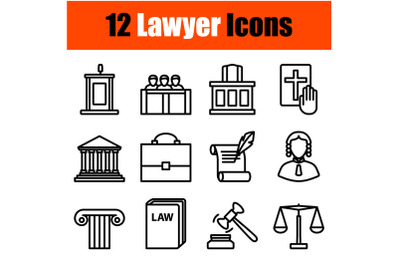 Lawyer Icon Set