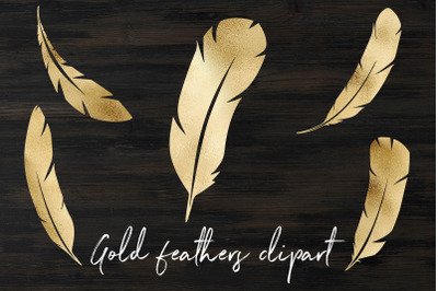 Gold feathers clipart