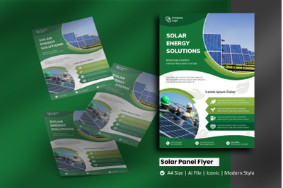 Solar Panel Flyer Brochure Template