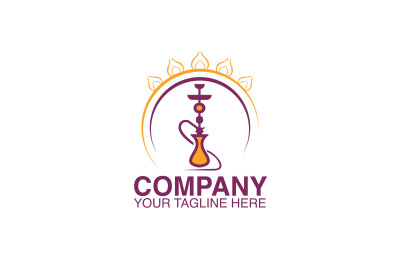 Hookah Logo Template