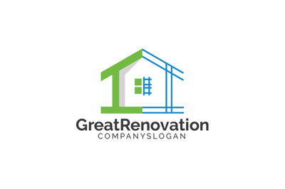 House Construction Renovation Logo