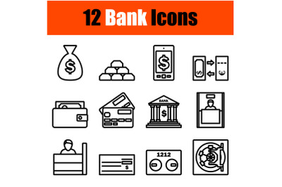 Bank Icon Set