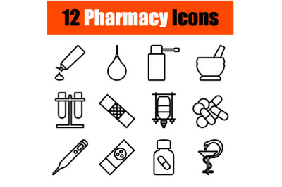 Pharmacy Icon Set