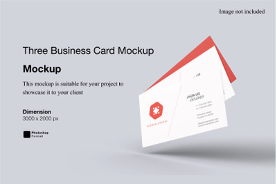 Three Business Card Mockup