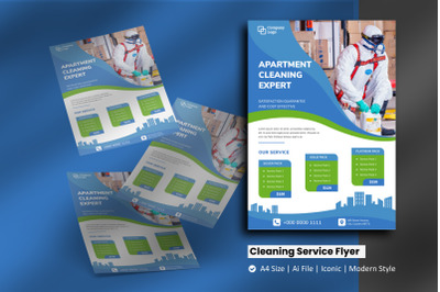 Apartment Cleaning Service Flyer Template