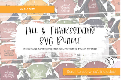 Fall and Thanksgiving SVG Bundle
