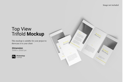 Top View Trifold Mockup