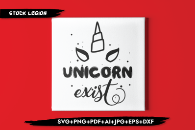 Unicorn Exist SVG