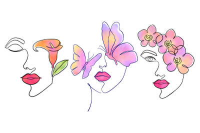 Watercolour florals ladies