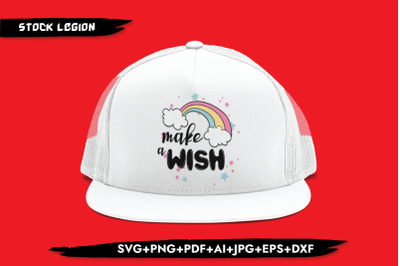 Make A Wish Rainbow SVG