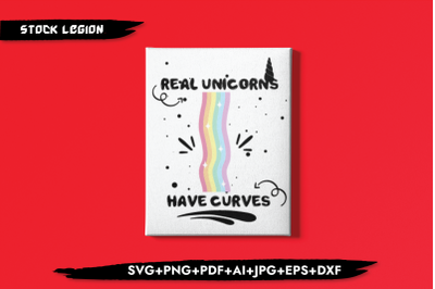 Real Unicorns Have Curves SVG