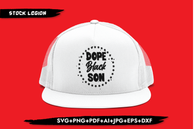 Dope Black Son Circle Stars SVG