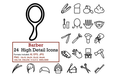 Barber Icon Set