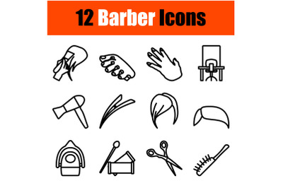 Barber Icon Set