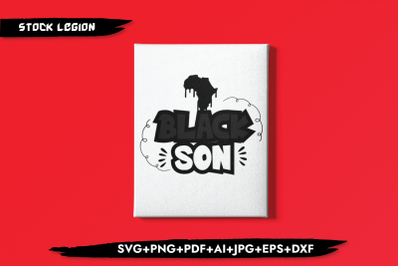 Black Son SVG