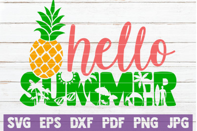 Hello Summer SVG Cut File