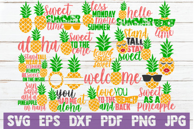 Pineapple SVG Bundle | Summer SVG Cut Files