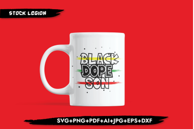 Dope Black Son Yellow Green Red SVG