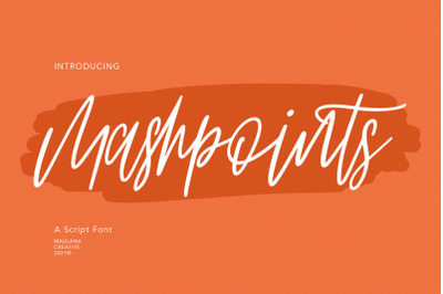 Mashpoints Handwritten Script Font