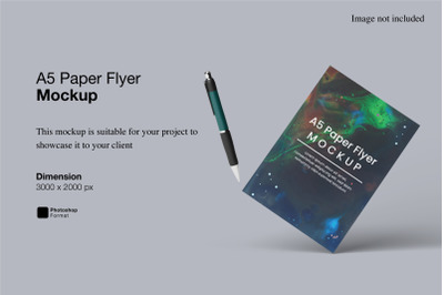 A5 Paper Flyer Mockup