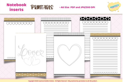 A6 Size Notepad Inserts Digital Planner