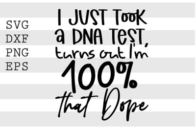 I just took a DNA test turns out Im 100 percent that dope SVG