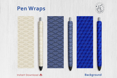 Chinese Style Pen Wraps PNG File Set