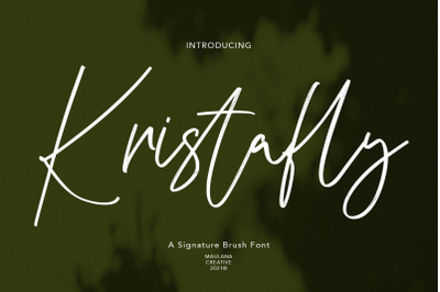 Kristafly Signature Brush Font