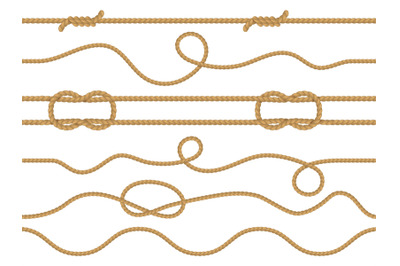 Seamless marine rope. Nautical knot pattern, straight cord marine twin