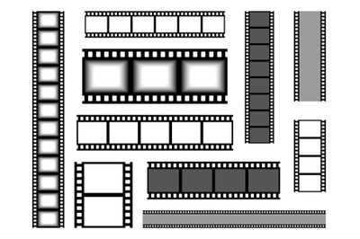 Film strip. Realistic cinema tape. Blank bands for recording video or