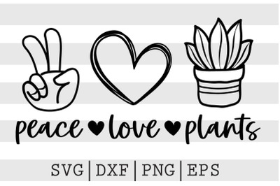 Peace Love Plants SVG