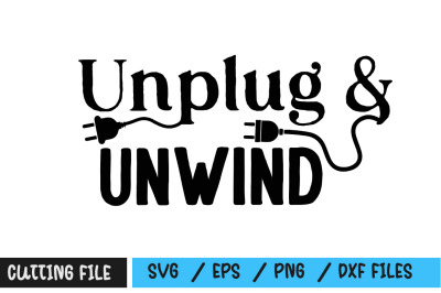 Unplug and unwind svg