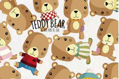Teddy bear SVG Clipart | Set of 16