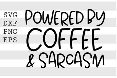 Powered by coffee and sarcasm SVG