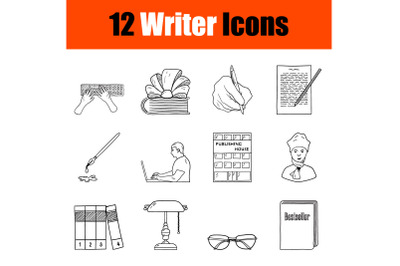 Writer Icon Set