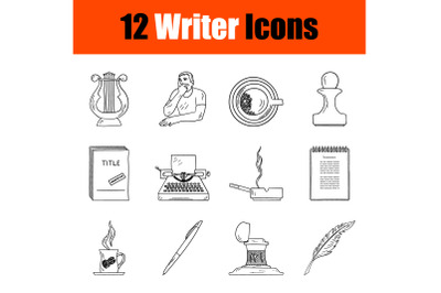 Writer Icon Set