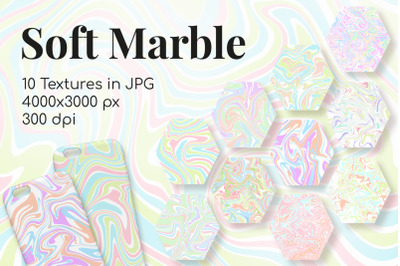 Soft Marble Rainbow 10 digital paper scrapbooking textures