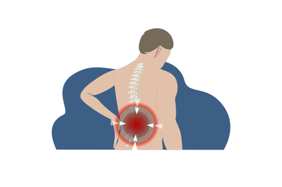 Pain in back, stretching tension or protrusion, herniated disc