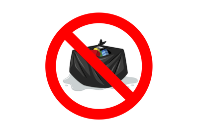 Do not litter icon sign. Vector no dumping