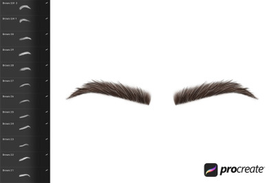 Eyebrows Procreate Stamps