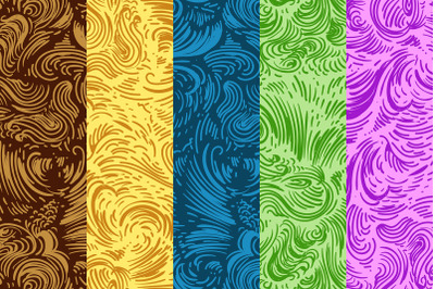 Doodle Seamless Pattern Set