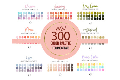300 color palette for procreate