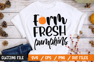 Farm fresh pumpkins svg