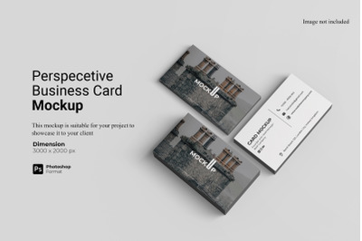 Perspective Business Card Mockup